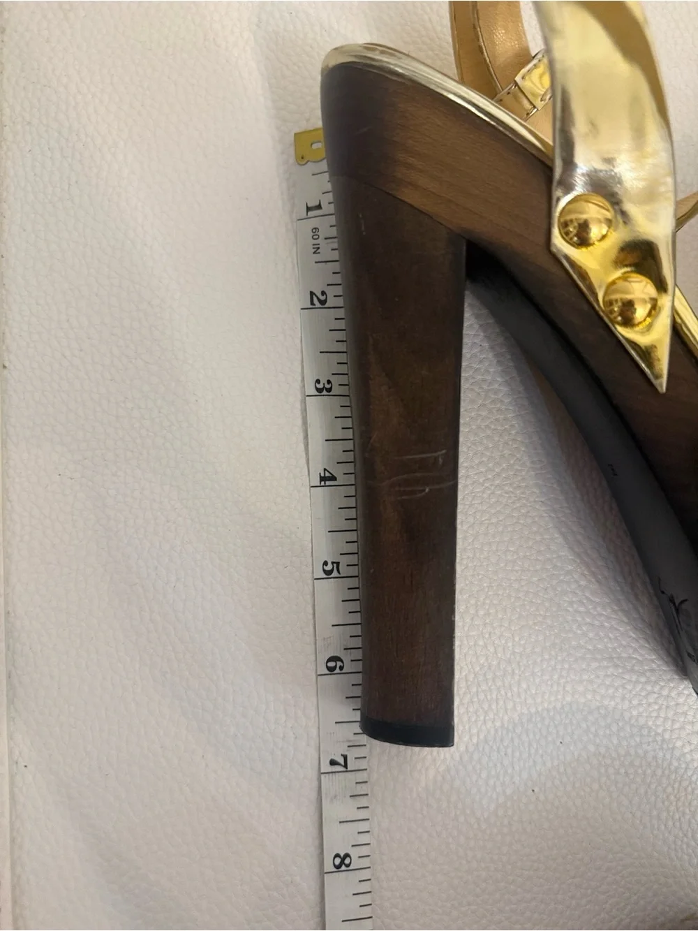 Giuseppe Zanotti Gold Metallic Wooden Platform Heel Sandals Super RARE!